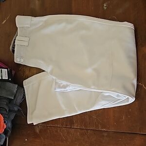Boys white adidas baseball pants.